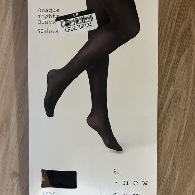 A New Day Women's Black Fishnet Fashion Tights Hose Sz S/M New & Sealed
